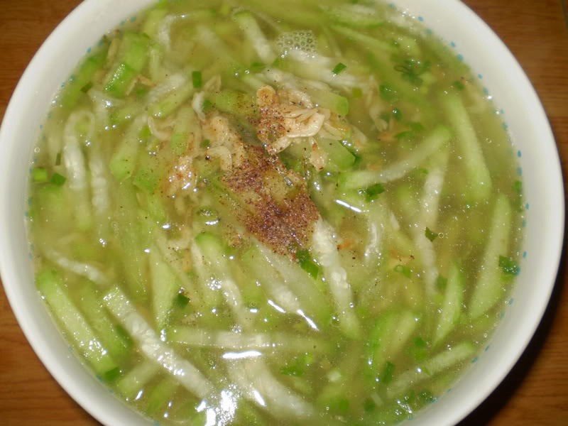 Canh bầu nấu ruốc